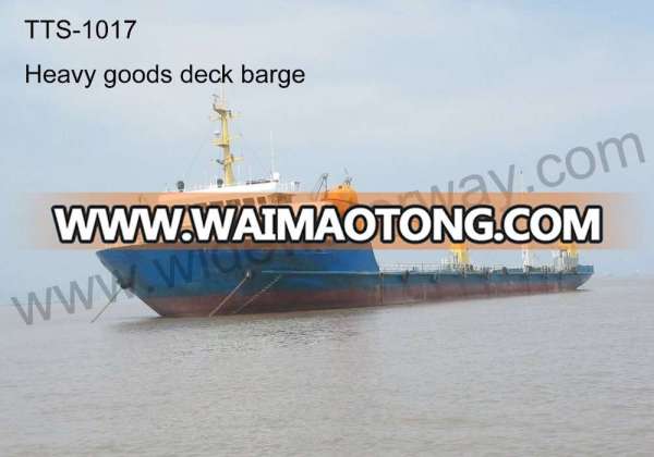 TTS-1017 4700 t Heavy Goods Self propelled deck barge for sale